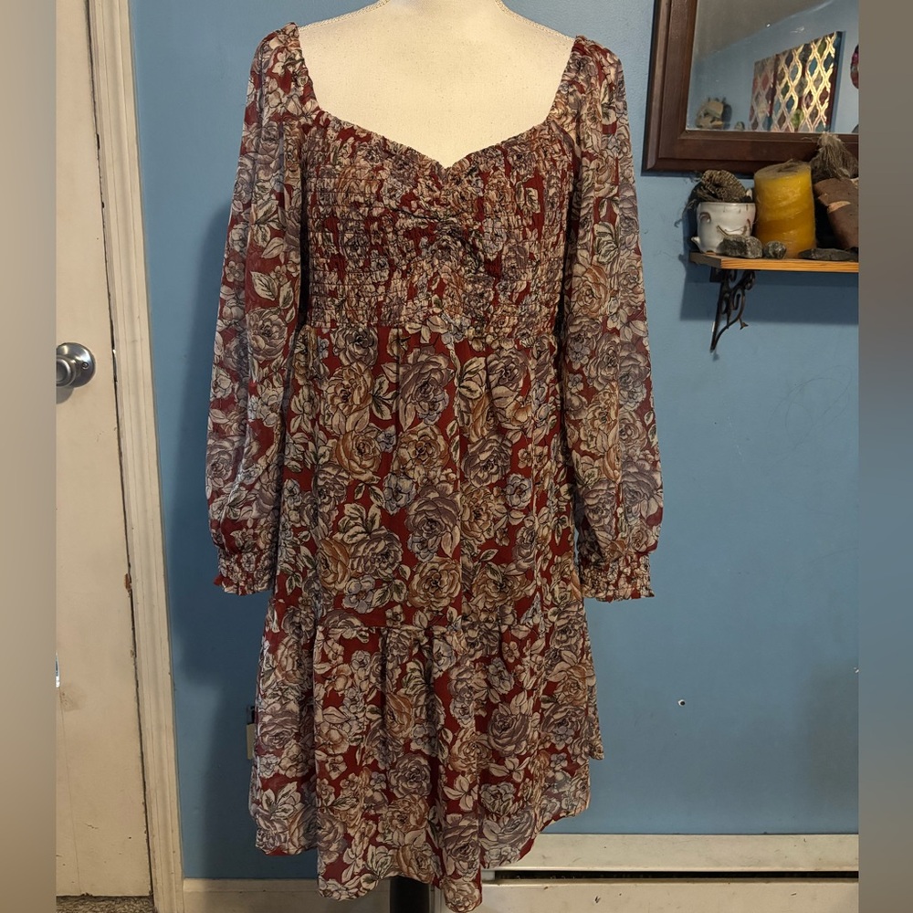 New, with tags, Maurice’s, Long Sleeve, Floral, Dress